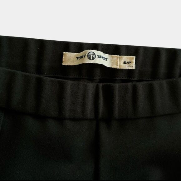 Tory Burch Sport Ponte Flared Black Pull-up Pants Size Small - Picture 6 of 10